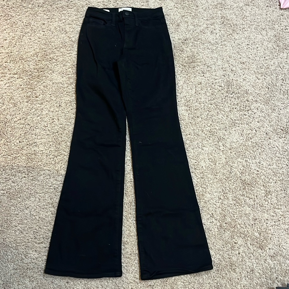 High Rise Flare Black Pants (Size 00)